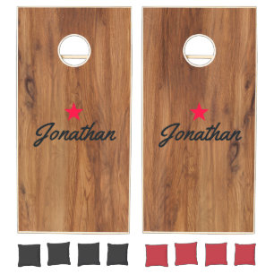 Maple Wood Vintage Star Signature Cornhole Set