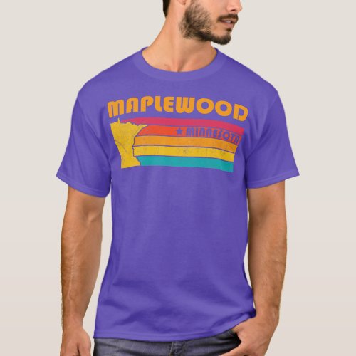 Maplewood Minnesota Vintage Distressed Souvenir T_Shirt