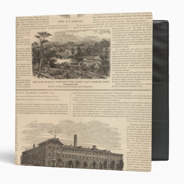 Maplewood Music Seminary for Ladies Binder (Front/Inside)