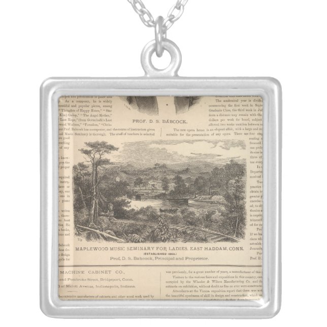 Maplewood Music Seminary for Ladies Silver Plated Necklace (Front)