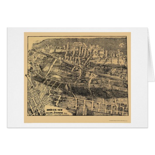 Maplewood, NJ Panoramic Map - 1910 Cards (Front Horizontal)