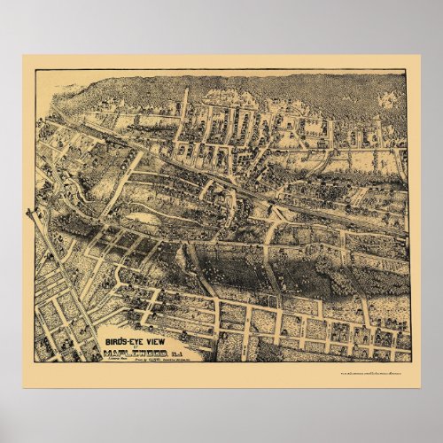 Maplewood NJ Panoramic Map _ 1910 Poster