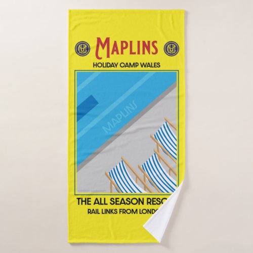 Maplins Vintage British Holiday Camps   Bath Towel