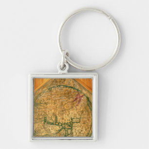 Mappa Mundi, c.1290 Keychain