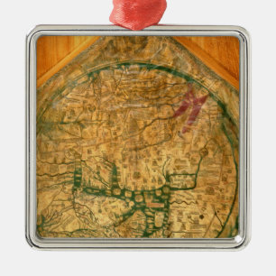 Mappa Mundi, c.1290 Metal Ornament