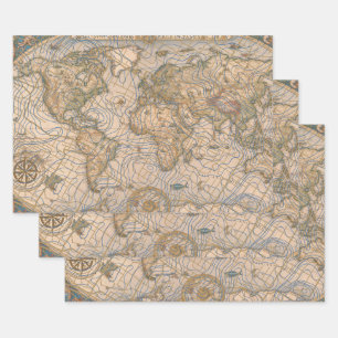 Mappa Mundi Wrapping Paper Sheets