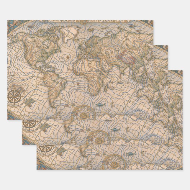 Mappa Mundi Wrapping Paper Sheets (Set)
