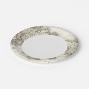 Mappemonde - Globe map Paper Plates