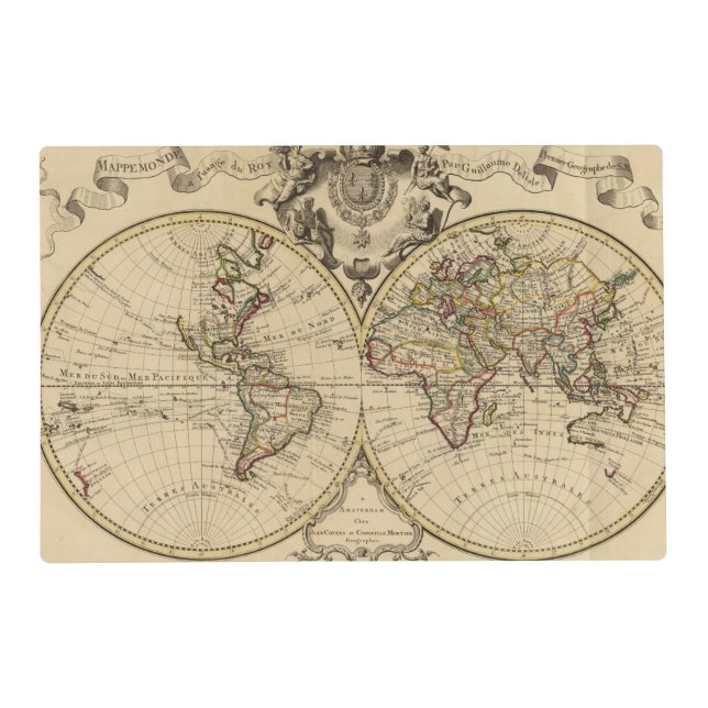 Mappemonde Placemat (Front)