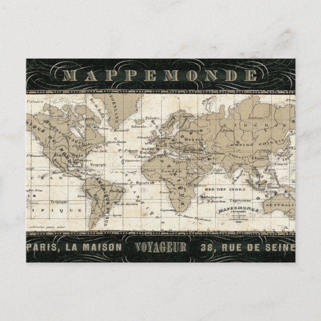 Mappemonde Postcard (Front)