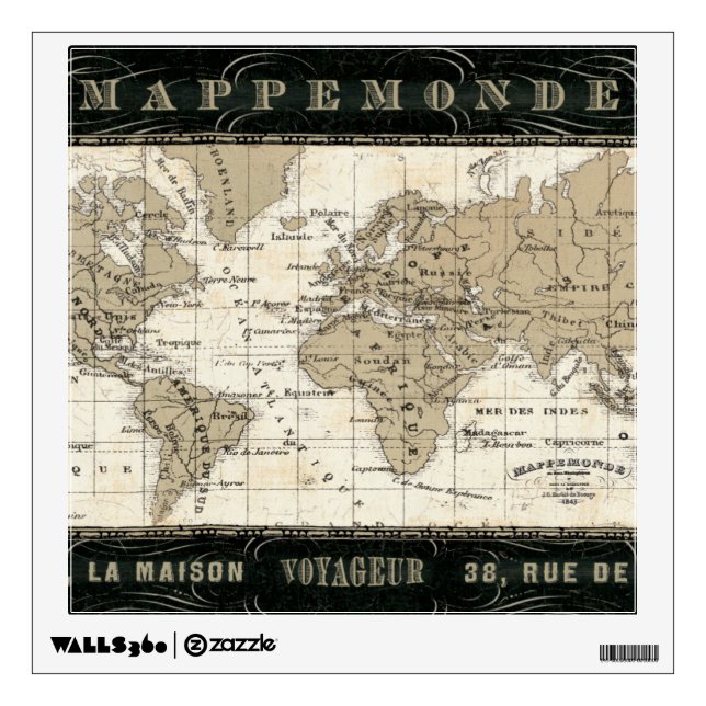Mappemonde Wall Decal (Front)