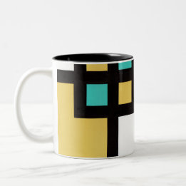 mapper #4 Magcup Geometric Abstract Modern Retro Two-Tone Coffee Mug