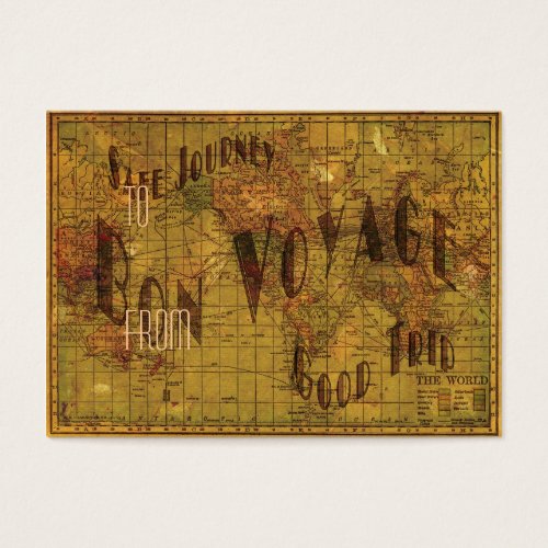 Mapping My Travels Gift Tag Business Card Templates