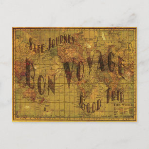Mapping My Travels Postcard