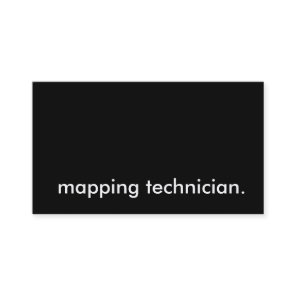 mapping technician. business card