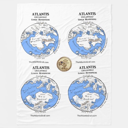 Maps of Atlantis _ Fleece Blanket