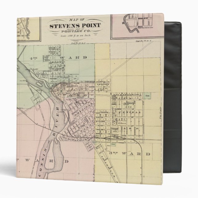 Maps of Stevens Point, Elroy and Wonewoc Binder (Front/Inside)