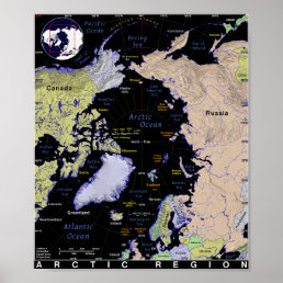 Maps of the Arctic Poster