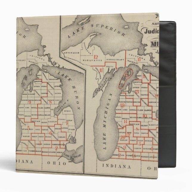 Maps showing the congressional districts 3 ring binder (Front/Inside)