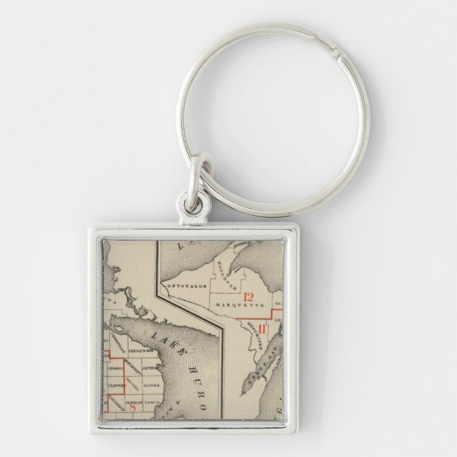 Maps showing the congressional districts keychain (Front)