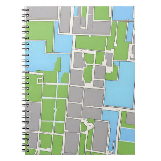 Maps Spiral Notebook - Blue