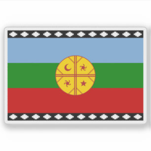Mapuche peoples (Araucanians) flag, South America Sticker