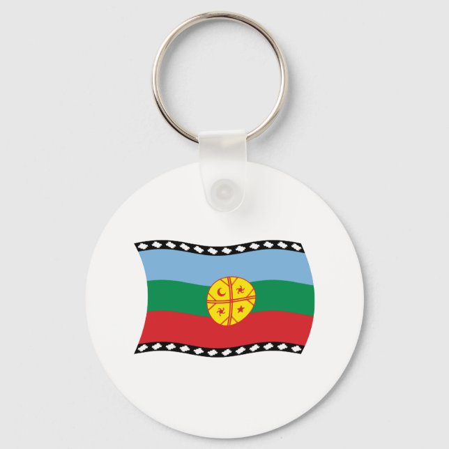 Mapuches Flag Keychain (Front)