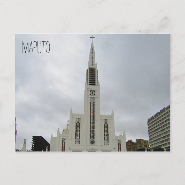 maputo cathedral white postcard (Front)
