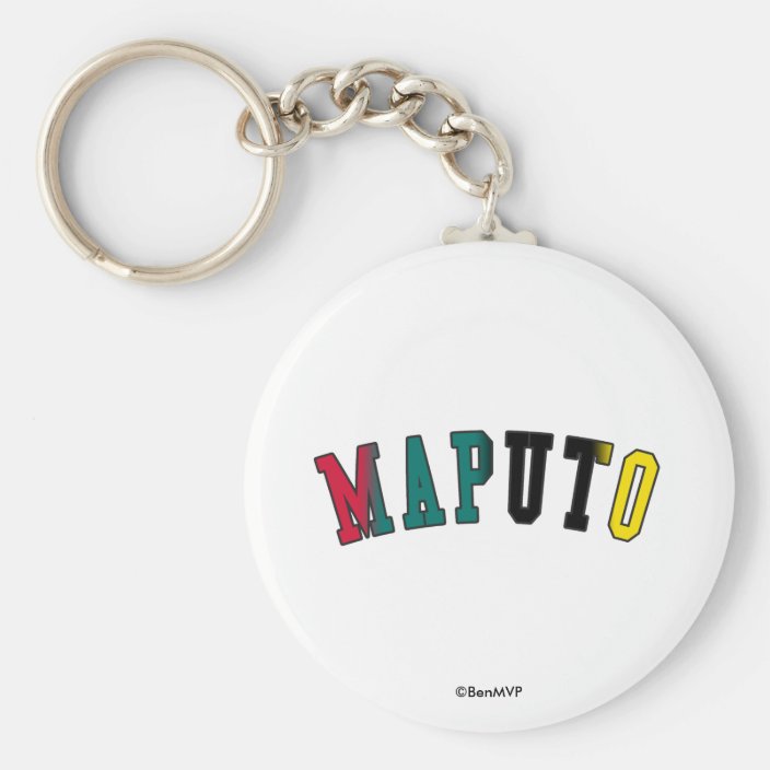 Maputo in Mozambique National Flag Colors Key Chain