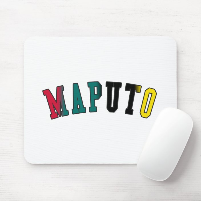 Maputo in Mozambique National Flag Colors Mouse Pad