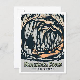 Maquoketa Caves State Park Iowa USA Travel Postcard