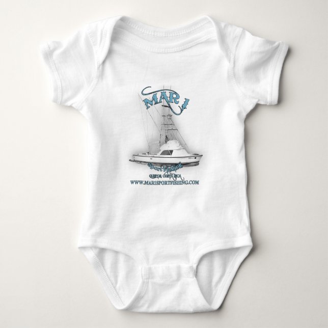 Mar1 Sport Fishing 31' Classic Bertram Baby Bodysuit (Front)