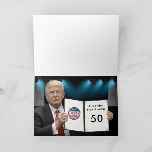 Mar_a_Lago Trump Mens Funny 50th Birthday  Invitation