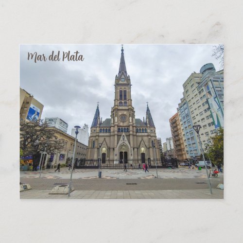 Mar del Plata Argentina Basilica Los Santos Postcard