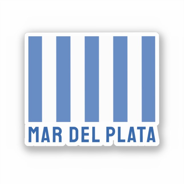 Mar del Plata (Flag), Argentina Sticker (Front)