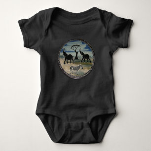Mara Trumpet Glory African Elephant Zebra Apparel  Baby Bodysuit