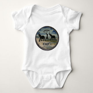 Mara Trumpet Glory African Elephant Zebra Apparel Baby Bodysuit