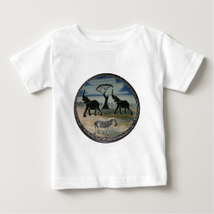 Mara Trumpet Glory African Elephant Zebra Apparel Baby T-Shirt