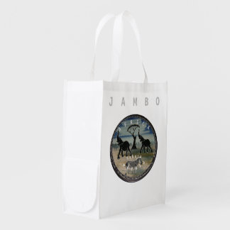 Mara Trumpet Glory African Elephant Zebra Apparel  Grocery Bag