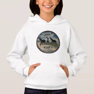 Mara Trumpet Glory African Elephant Zebra Apparel  Hoodie