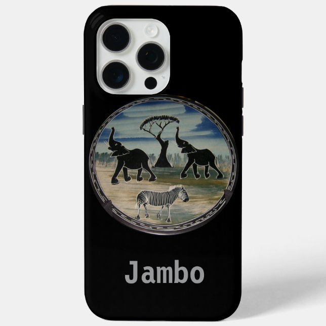 Mara Trumpet Glory African Elephant Zebra Designer Case-Mate iPhone Case (Back)