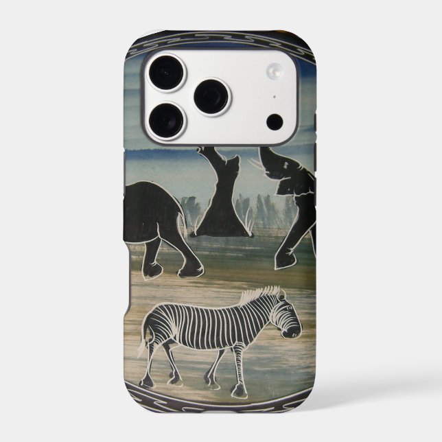 Mara Trumpet Glory African Elephant Zebra Designer Case-Mate iPhone Case (Back)