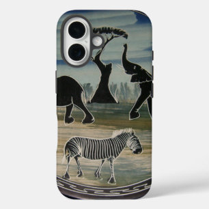 Mara Trumpet Glory African Elephant Zebra Designer iPhone 16 Case