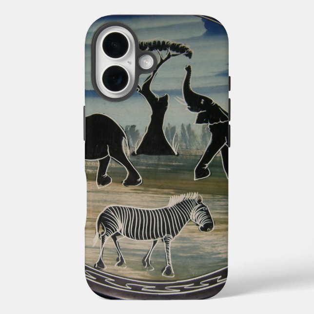 Mara Trumpet Glory African Elephant Zebra Designer Case-Mate iPhone Case (Back)