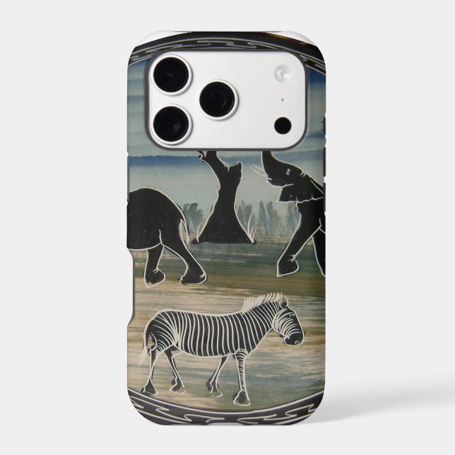 Mara Trumpet Glory African Elephant Zebra Designer Case-Mate iPhone Case (Back)