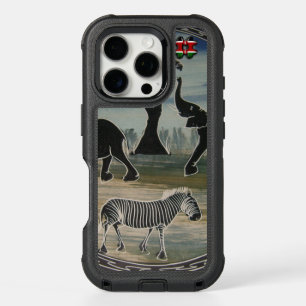 Mara Trumpet Glory African Elephant Zebra Designer iPhone 16 Pro Case