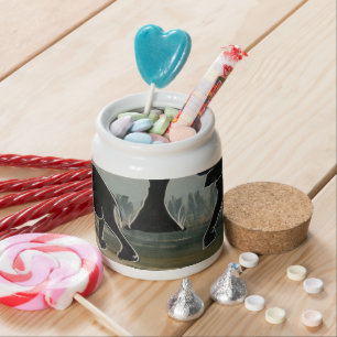 Mara Trumpet Glory African Elephant Zebra Oil Pain Candy Jar