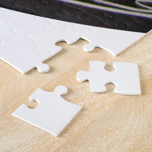 Mara Trumpet Glory African Elephant Zebra Oil Pain Jigsaw Puzzle (Side)