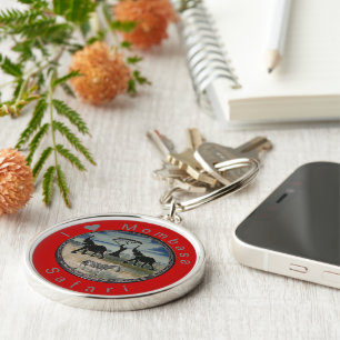 Mara Trumpet Glory African Elephant Zebra Oil Pain Keychain