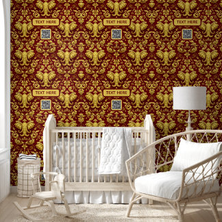 Mara Trumpeting Glory: Crimson & Gold Regal Elepha Wallpaper